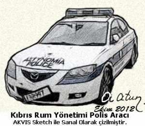 Cyprus Greek Police Car Entering to TRNC Without Permission by Ata ATUN